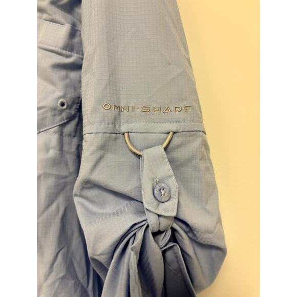 Columbia PFG Omni-Shade Long Sleeve Button Down Tops (Set of Two) Orange Blue - Picture 10 of 13